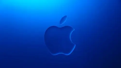 蓝色苹果标志壁纸