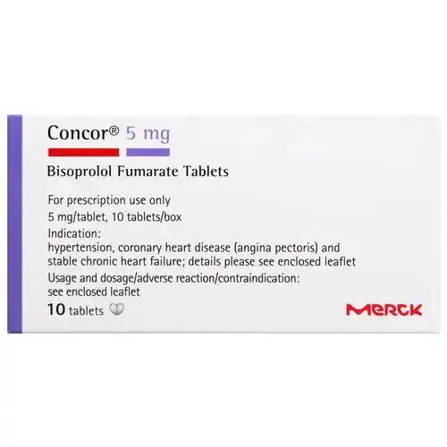 康忻 进口富马酸比索洛尔片 5mg*10片 康欣高血压降压药冠心病痛慢性