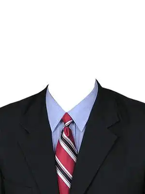 男士西装证件照模板png素材