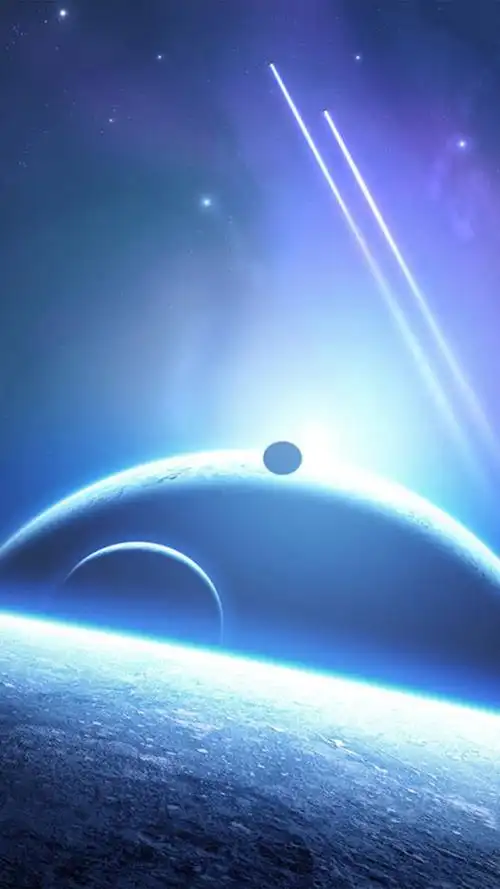 蓝色光效科幻h5背景