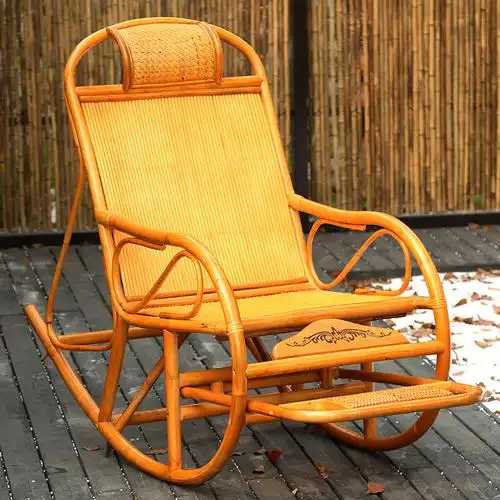 三金鑫腾椅藤编条简便躺椅阳台睡觉藤椅午休靠椅凉椅休闲老人椅