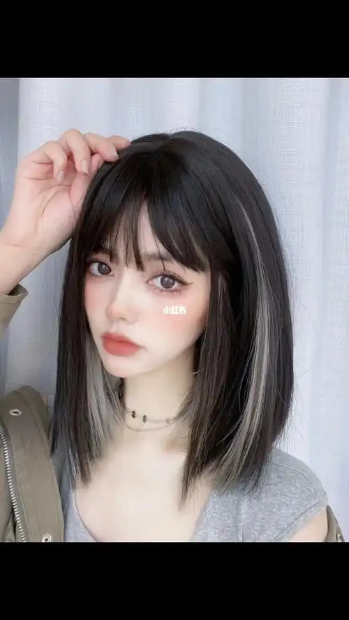 齐肩短发77挂耳染