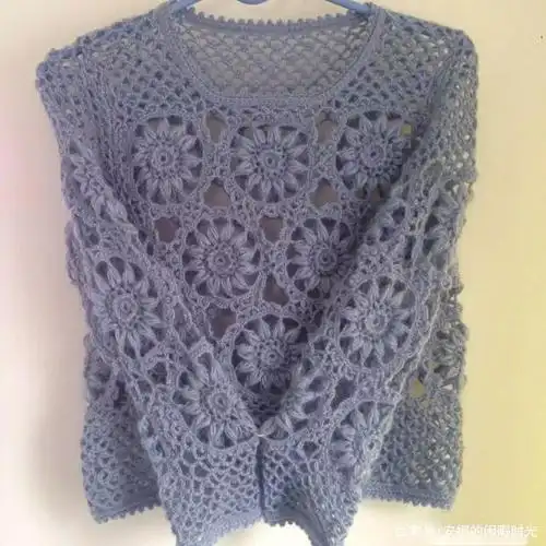 美美的钩针拼花衣