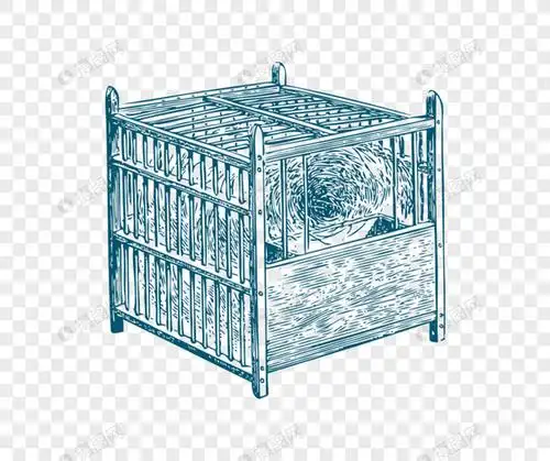 素描复古鸟笼素材