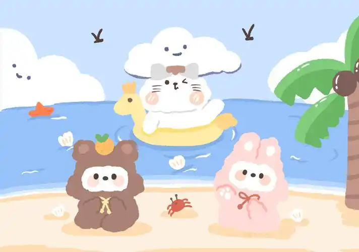 一组可爱的ipad/电脑壁纸 插画壁纸无水印