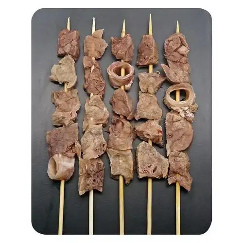 猪肺串冷冻烧烤肉串麻辣烫关东煮铁板串食材半成品猪杂串批发