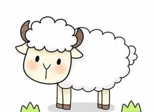 泰翁美术教育中心小班作品《可爱的小绵羊》