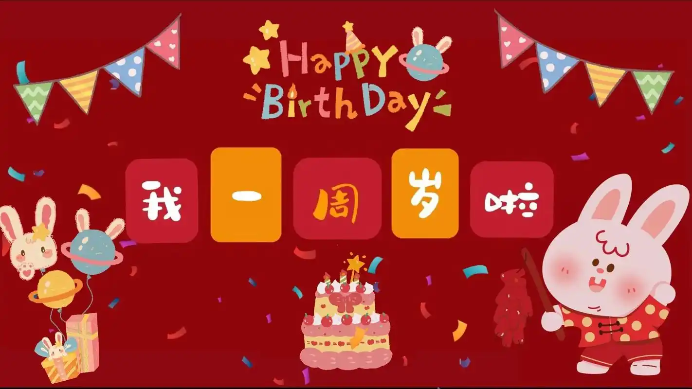 2024新一年的宝宝周岁电视投屏背景图.2024新的一年的宝 - 抖音