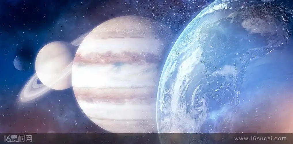 唯美宇宙星球合成特写高清图片 - 素材中国16素材网