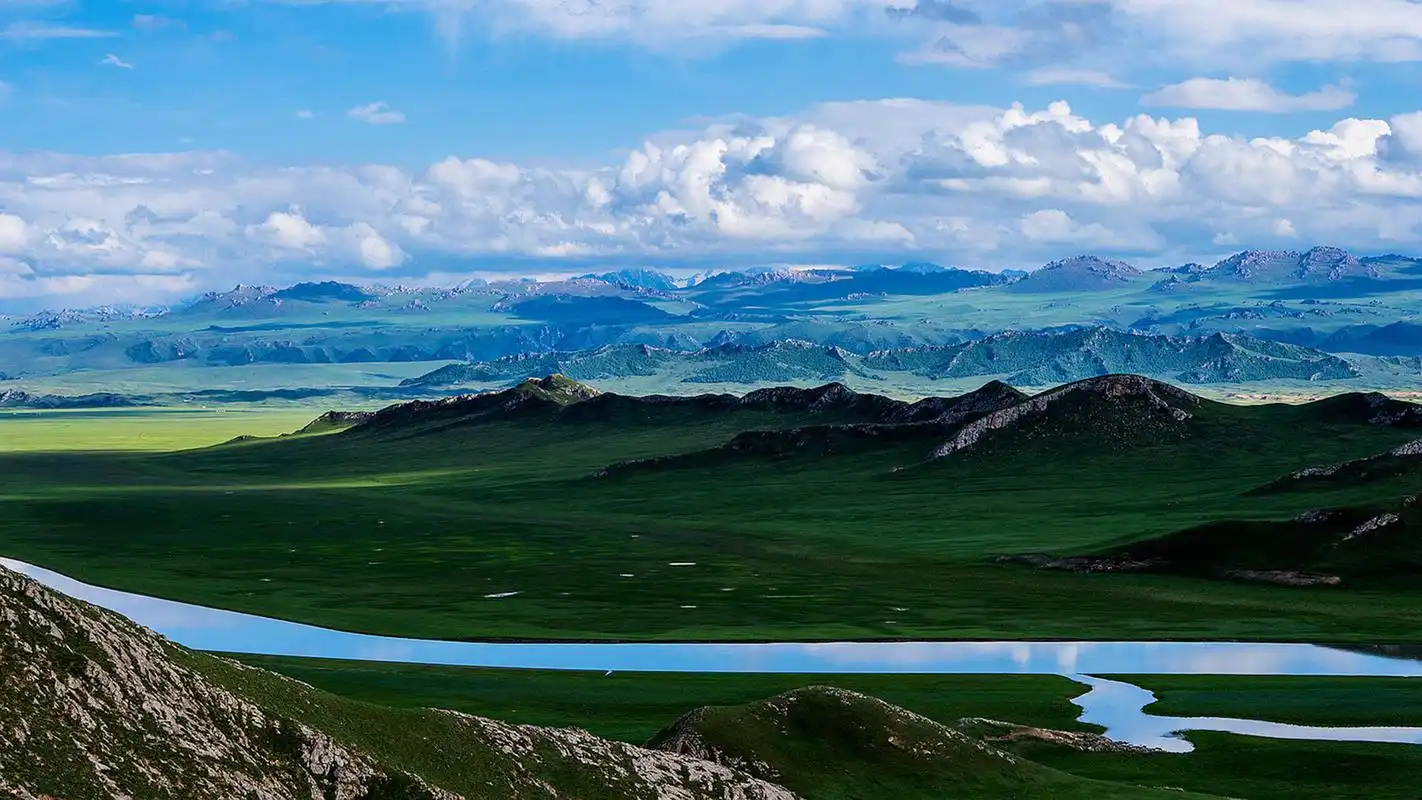 巴音布鲁克草原自然风光图片桌面壁纸,风景壁纸,风景,高清,草原,绿色