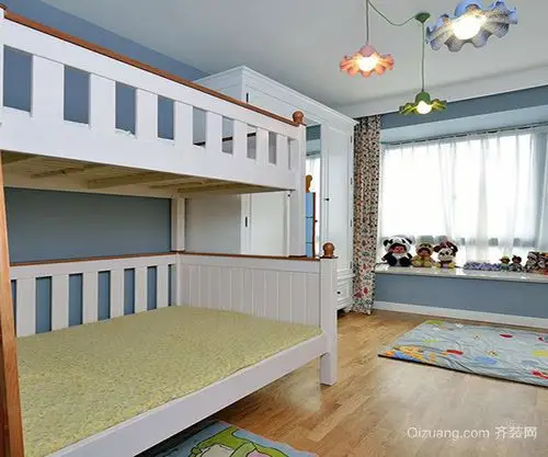 兄妹双人儿童房设计_两个孩子房间如何装修_兄妹共用儿童房装修效果