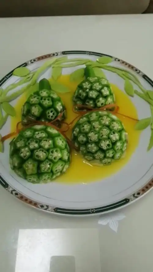 这道秋葵摆盘,我打赌99%的人都没吃过