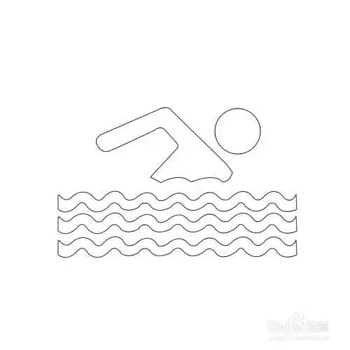 如何画游泳简笔画
