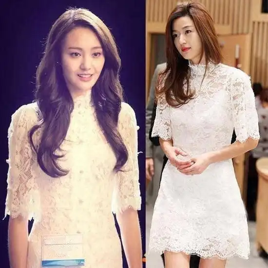 郑爽与古力娜扎尴尬撞衫,谁更胜一筹?网友:看腿一目了然!