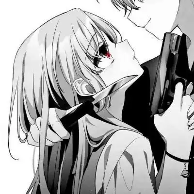 丧系情侣头像一对两张冷酷黑暗系风格情侣头像