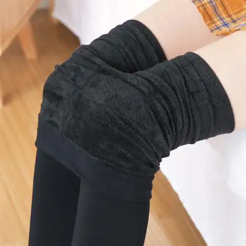 薄绒加绒加厚打底袜裤秋冬龙爪毛女士光腿一体裤棉连裤袜不起球