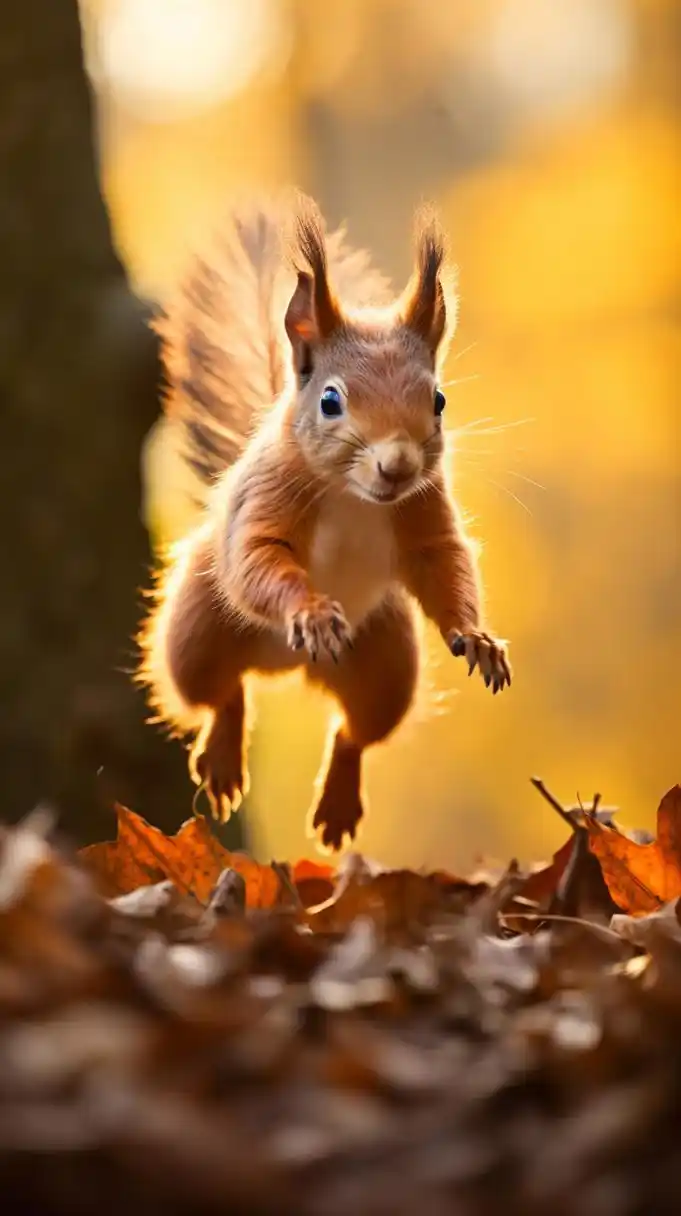 9715  第一次与这只小松鼠相遇,是在一个秋天的午后