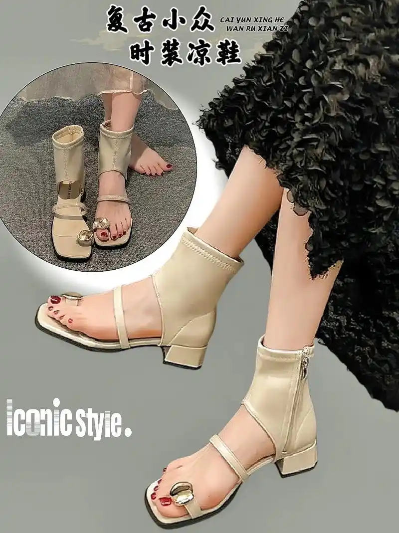 集美这款鞋子太爱了,最流行的复古风凉鞋!