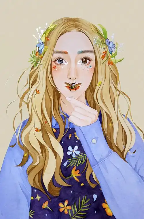 baby这张照片真的秒到我,所以用水彩画了下来,自己给衣服做了一点小