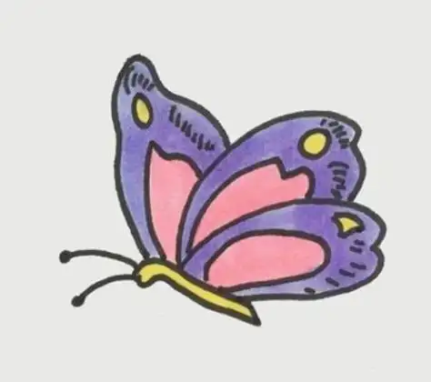 蝴蝶简笔画儿童画简单 蝴蝶简笔画步骤图教程