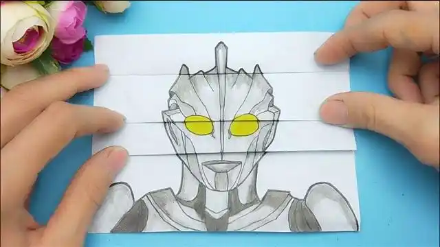 给诺亚奥特曼手绘变身搞笑画,有趣展开变换尊皇长相,简单又帅气