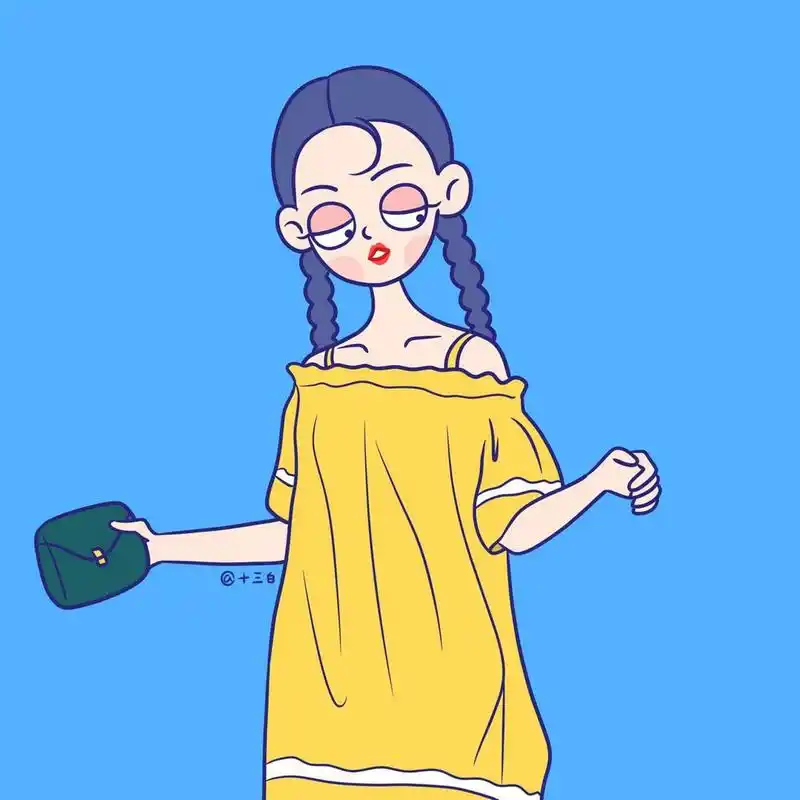 夏季时尚穿搭插画 女生头像 #我是原创插画师