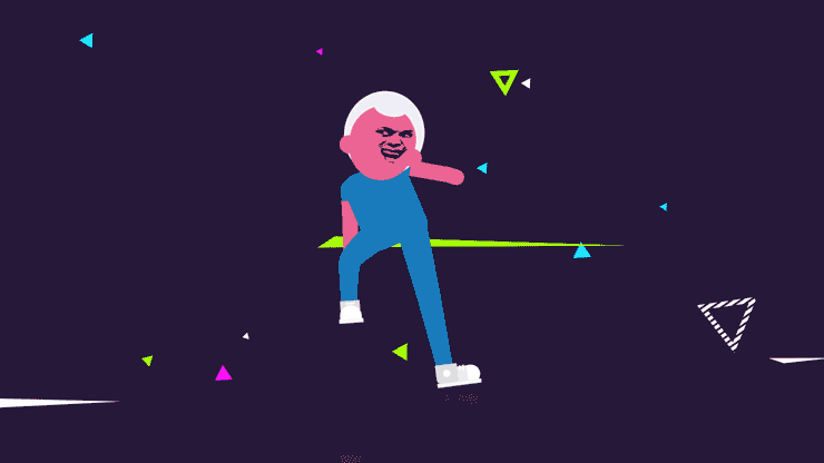 (ae源文件)手舞足蹈和六亲不认的步伐小动画