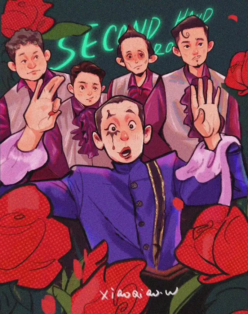 二手玫瑰手绘.#手绘 #插画 #二手玫瑰 #乐队的夏天 #p - 抖音