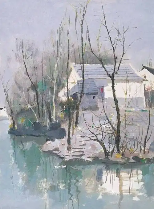 【 吴冠中 ·《江南水乡》… 】