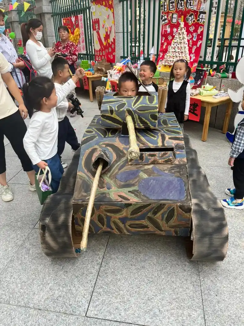 现在做幼儿园家长,没点才艺还真不行#幼儿园国庆手工 #手工坦 - 抖音