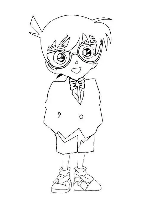 柯南简笔画柯南简笔画帅气