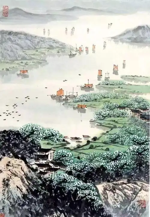 【国画天地】宋文治画中的烟雨江南,如此迷人|画派|画家|山水画|黄