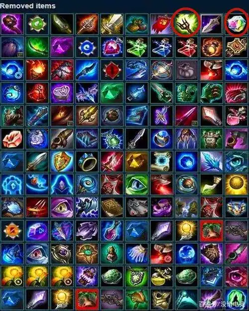 lol:10年老玩家都认不全的图片,谁能告诉我那2个发光装备是啥?