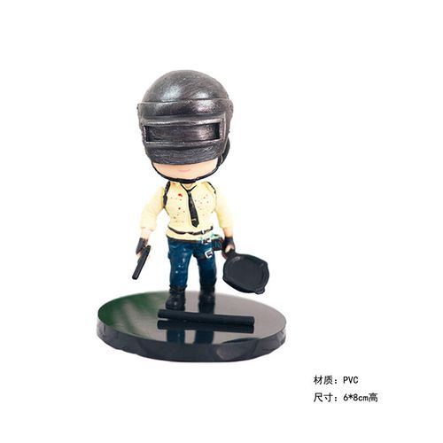 今晚吃鸡摆件可爱游戏模型人物汽车摆件桌面公仔 q版pvc吃鸡男 8cm