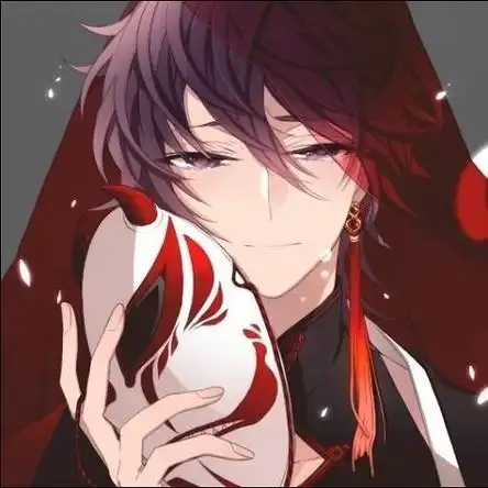 悲伤头像动漫帅哥面具古风