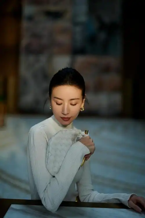 董洁盘发造型简约干练侧颜优越精致迷人