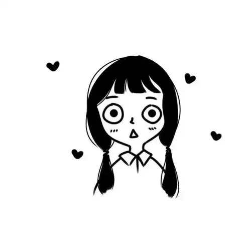 头像女手绘 简约