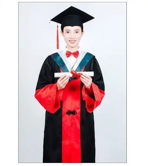 服装文科理科毕业礼服硕士服博士袍男女女毕业学士服博士白色普通xs