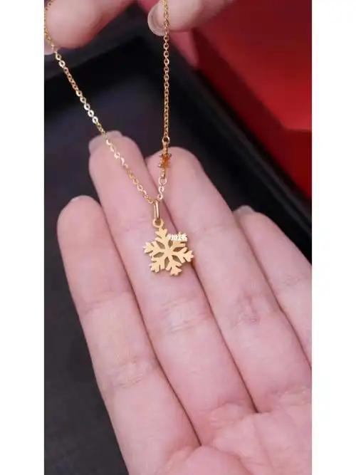 周大福雪花76项链