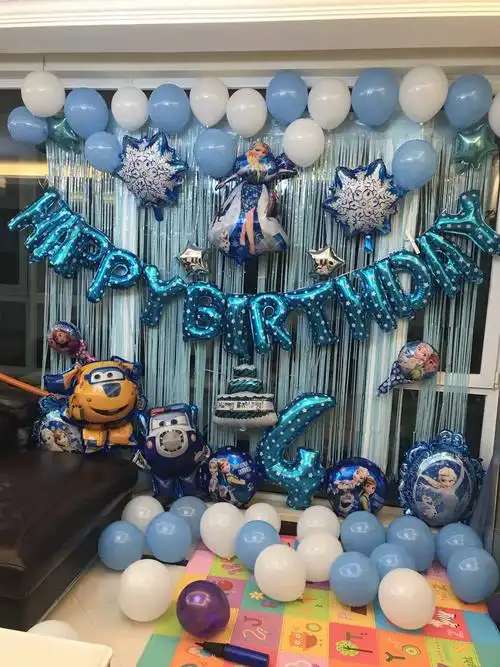 感谢爸爸妈妈给我布置的生日派对,好喜欢