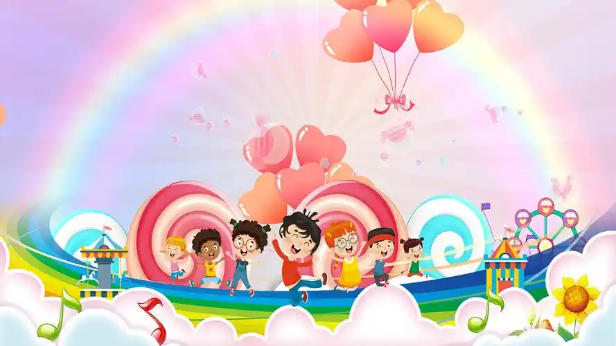 4k超清儿童卡通舞蹈背景视频 ae模板少儿舞蹈背景