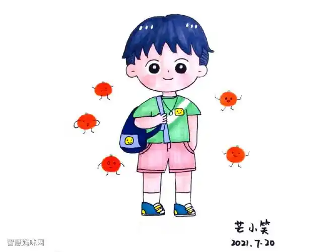 可爱的小男孩简笔画图片超简单