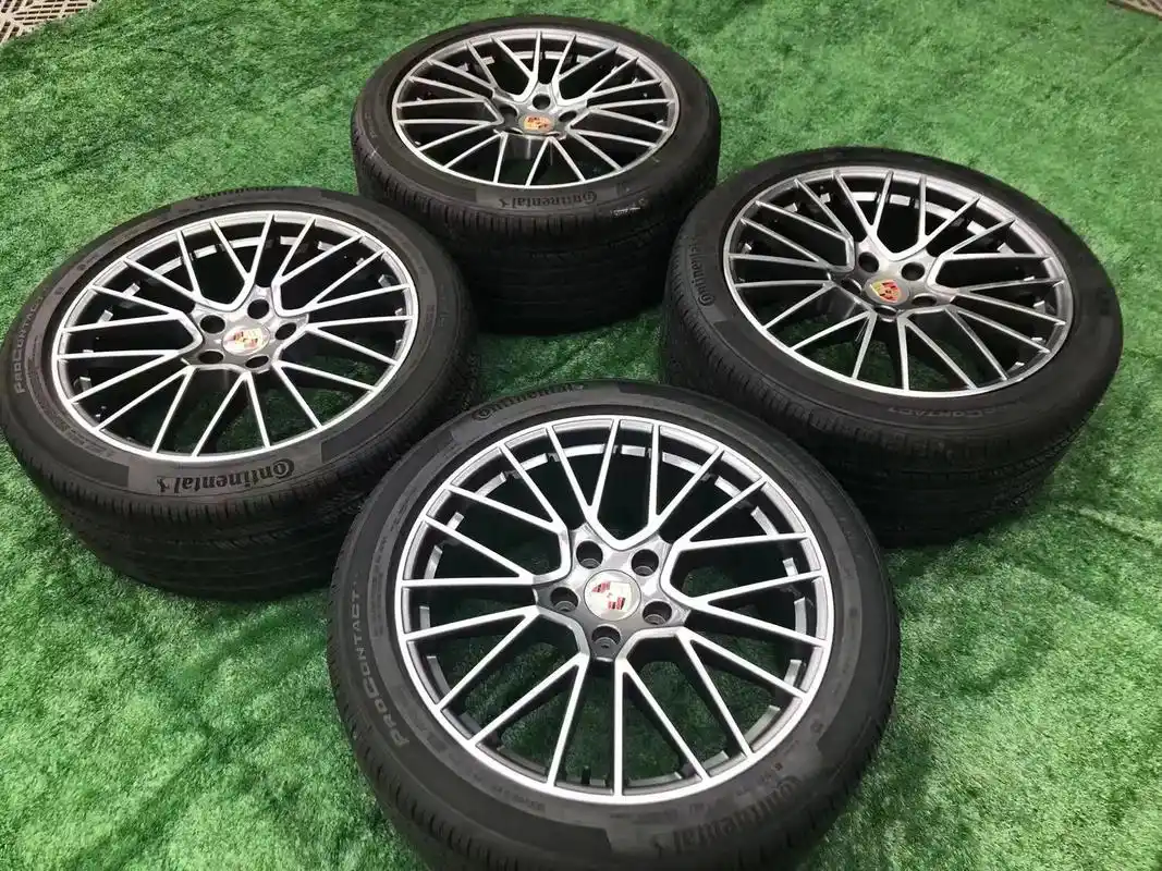 保时捷卡宴21寸轮毂.21寸保时捷卡宴鸟巢钢圈 原厂原车拆车 - 抖音