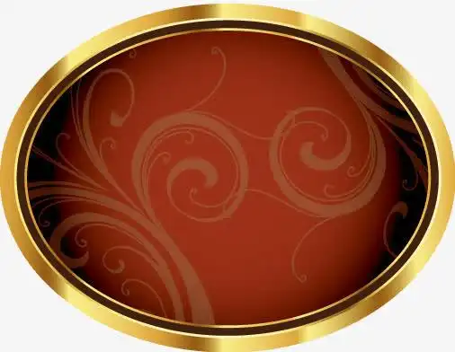 圆形金色边框,淘宝素材,装饰标
