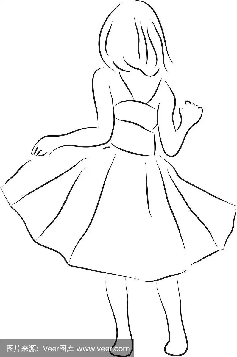 穿着裙子的女孩