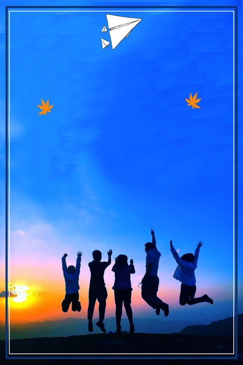 简约青春正能量创意海报