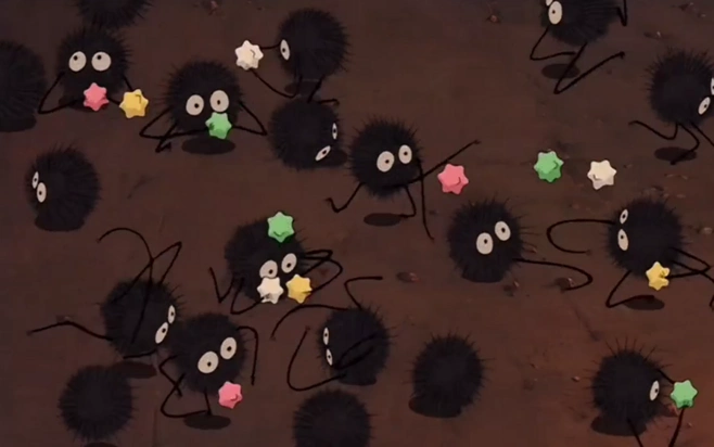 千与千寻里的小黑毛球