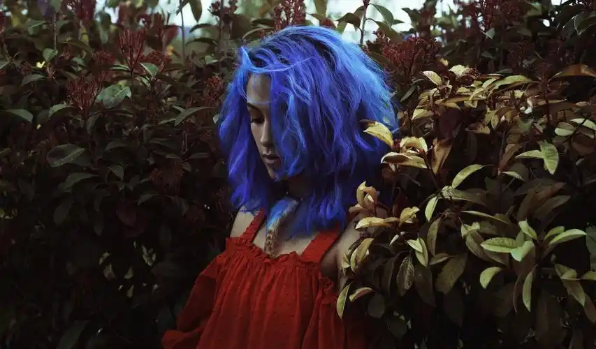 人物蓝头发美女模特bluehairwomenmodel壁纸图片