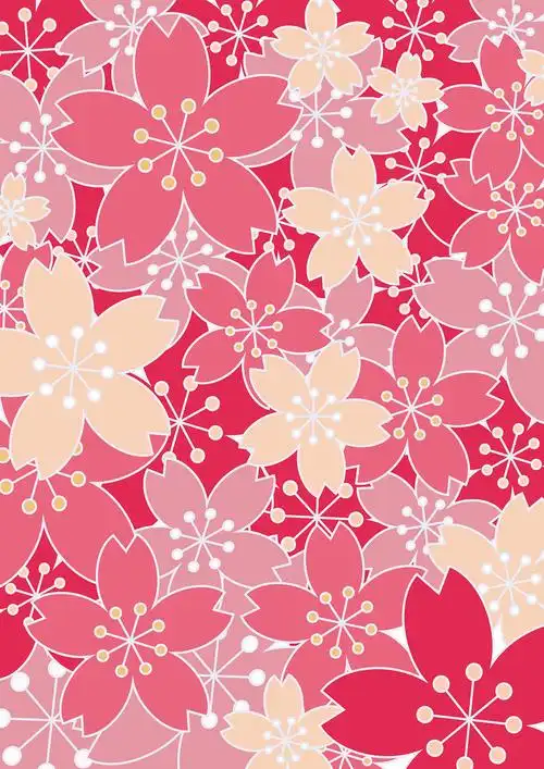 樱花——图形|平面|图案|金鱼阿娅_原创作品-站酷zcool