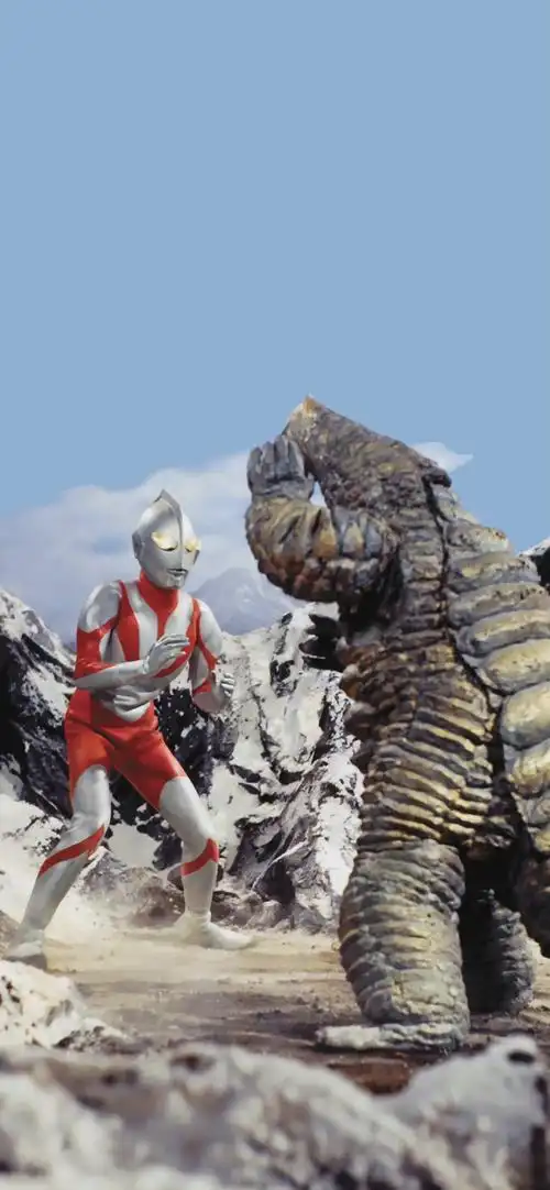 奥特曼与怪兽搏斗手机壁纸